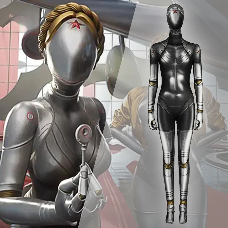 Disfraz de corazón de juego Atomic para mujer, mono Cyberpunk Cos, body Sexy para Halloween, Carnaval, juego de rol, trajes Zentai para fiesta