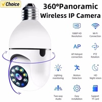 E27 Bulb Camera 4X Digital Zoom AI Human Motion Detect Full Color Night Vision Surveillance Camera APP Yiiot