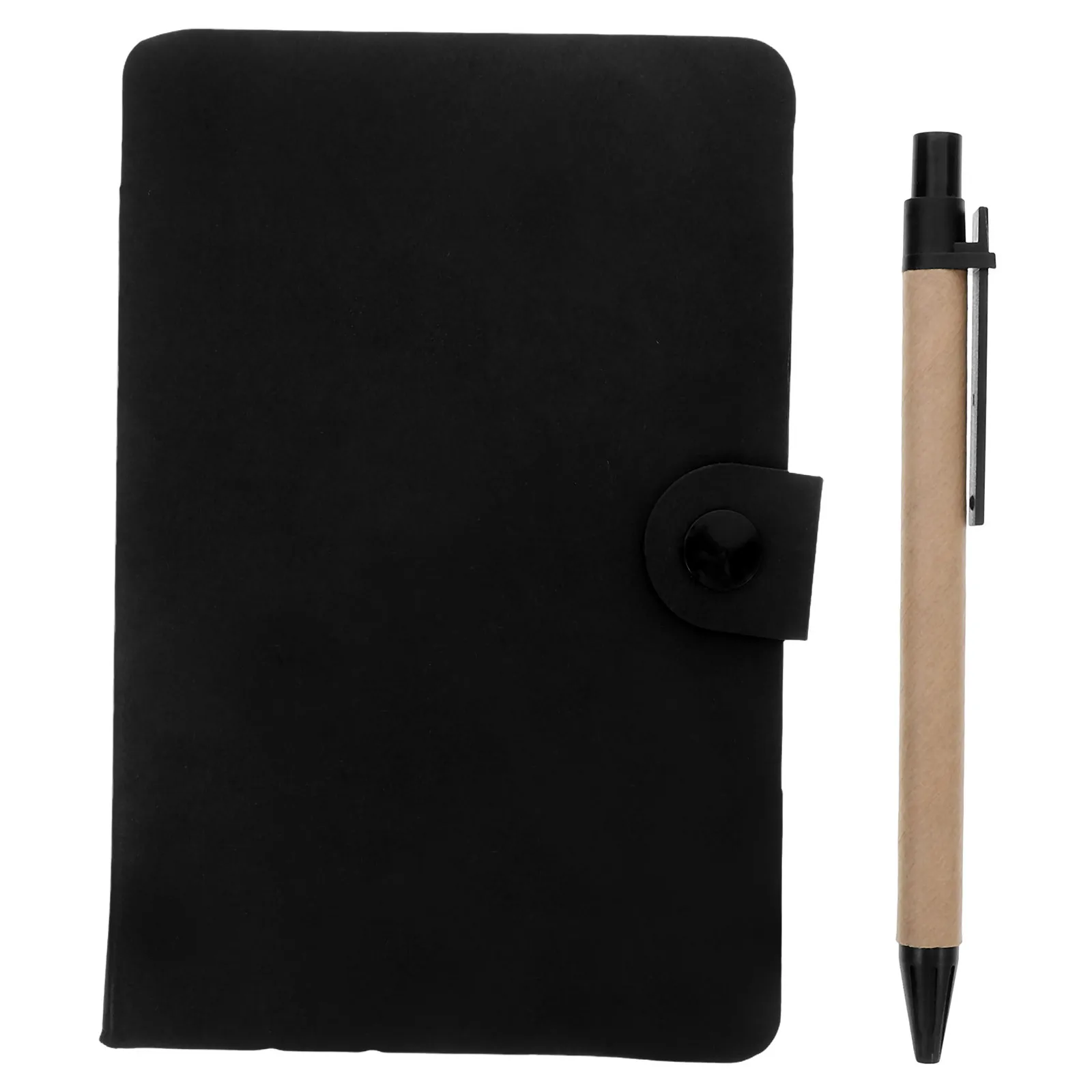 

Black Business Notebook Set Small Includes Pen Tabs Compact Portable Work School Supplies Notepad Organizer