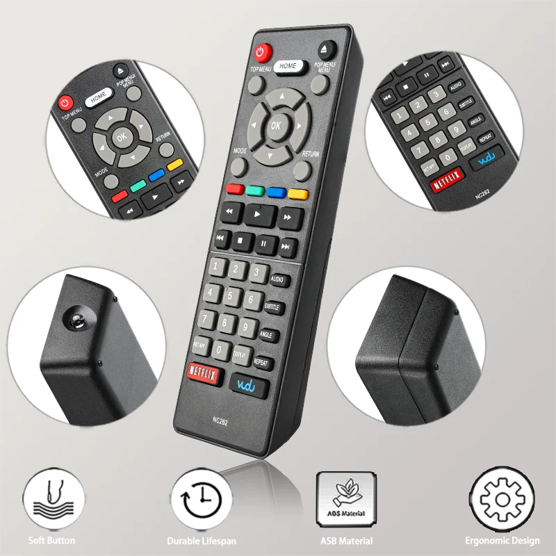 NC262 For Magnavox Remote Control Replacement With Netflix VUDU Buttons, For Magnavox Blu-Ray BP5320/F7 MBP5320F MBP5320