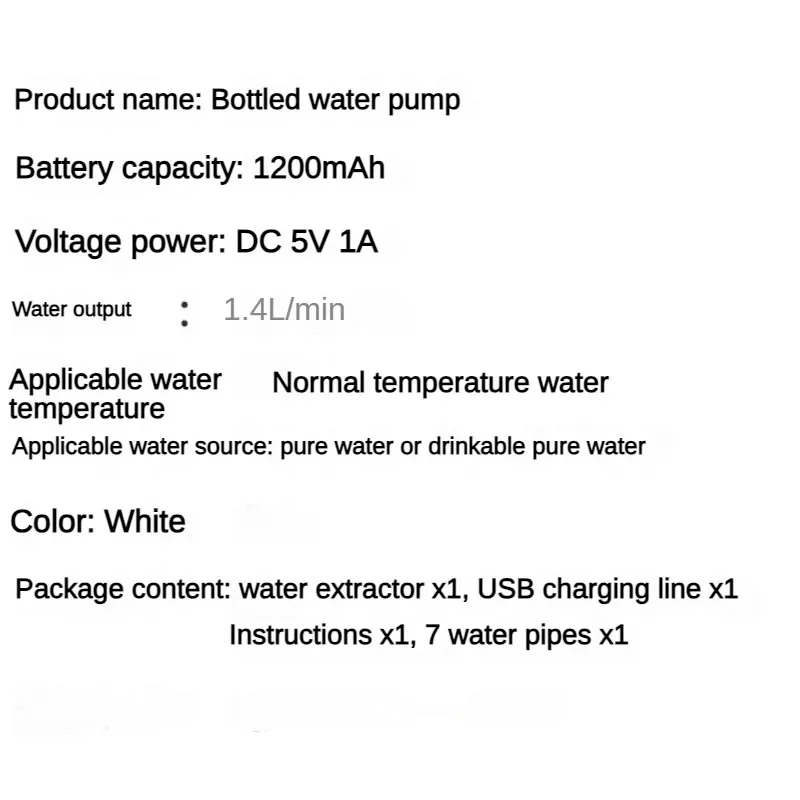 Насос для бутылки с водой, зарядка через USB, автоматический электрический диспенсер для воды, насос для бутылки с водой, автоматический переключатель, диспенсер для питья