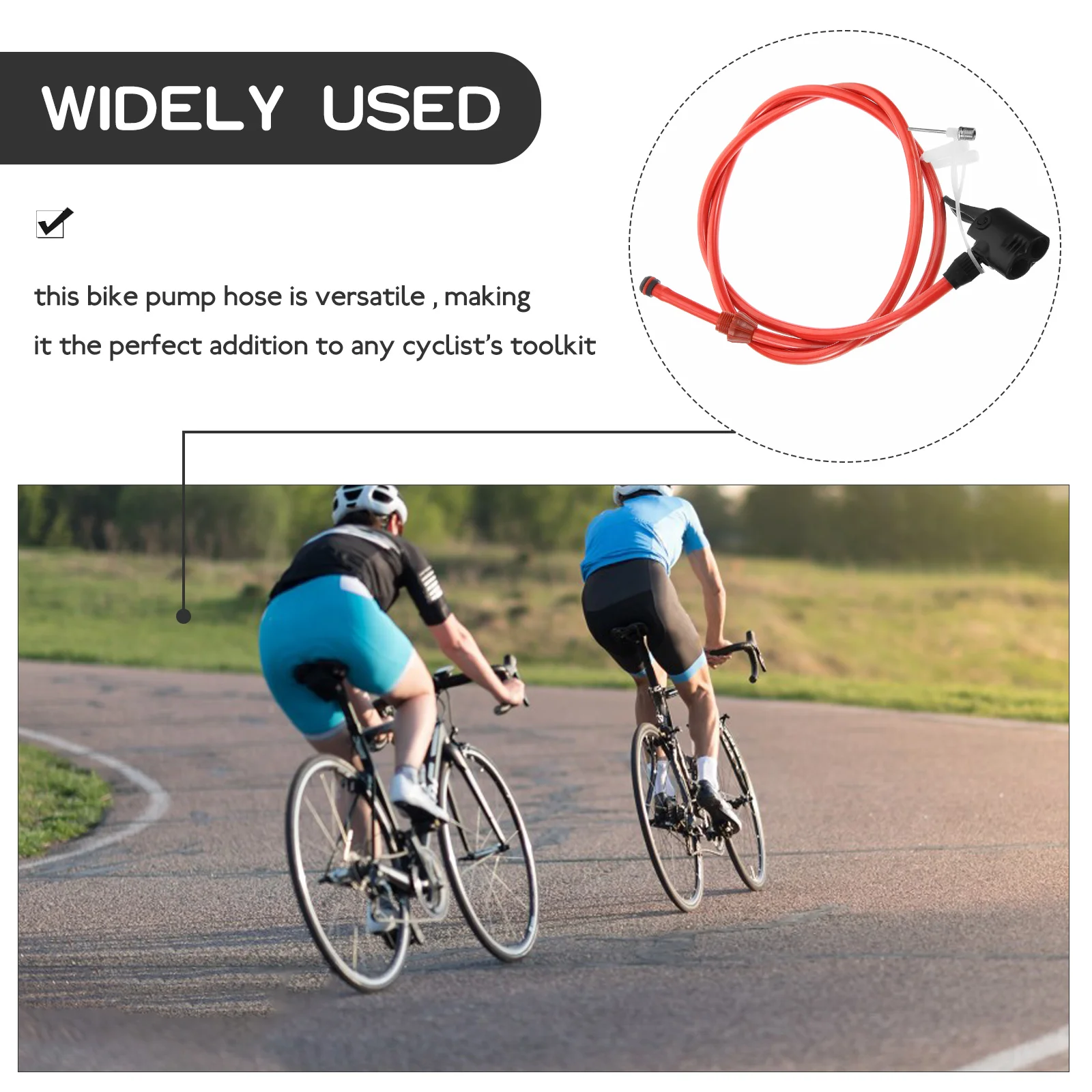 

Anti-freezing Pipe Cycling Inflator Hose Connect Bike Accessories Pump Small for Cycle Tires with New Style