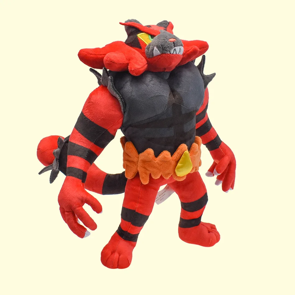 33cm Pokemon Anime Figure Incineroar Litten Toy Torracat Animal Doll Pikachu Soft ChristmasToy Baby Gift