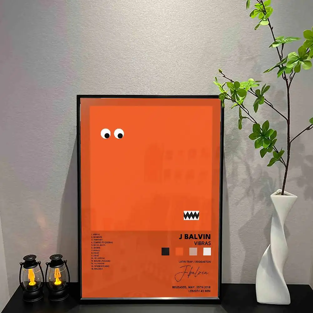 Póster de J b-balvin, álbum de música, lienzo impreso, arte de pared, decoración de habitación, impresión artística de pared, decoración del hogar, habitación de 50x70