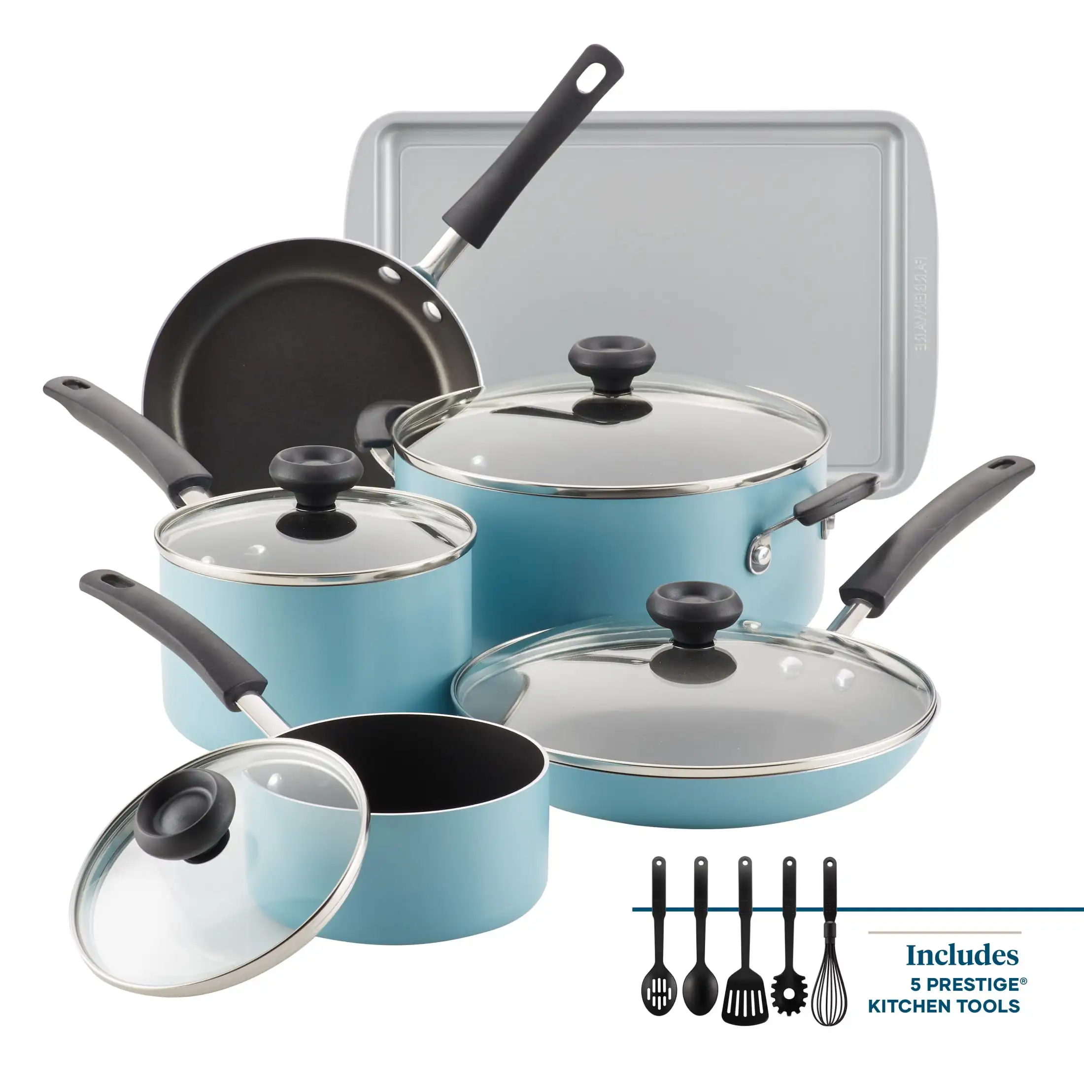 

15 Piece Aluminum Nonstick Pots and Pans Set Superior Handling Easy Release Cook with Convenience Built to Last