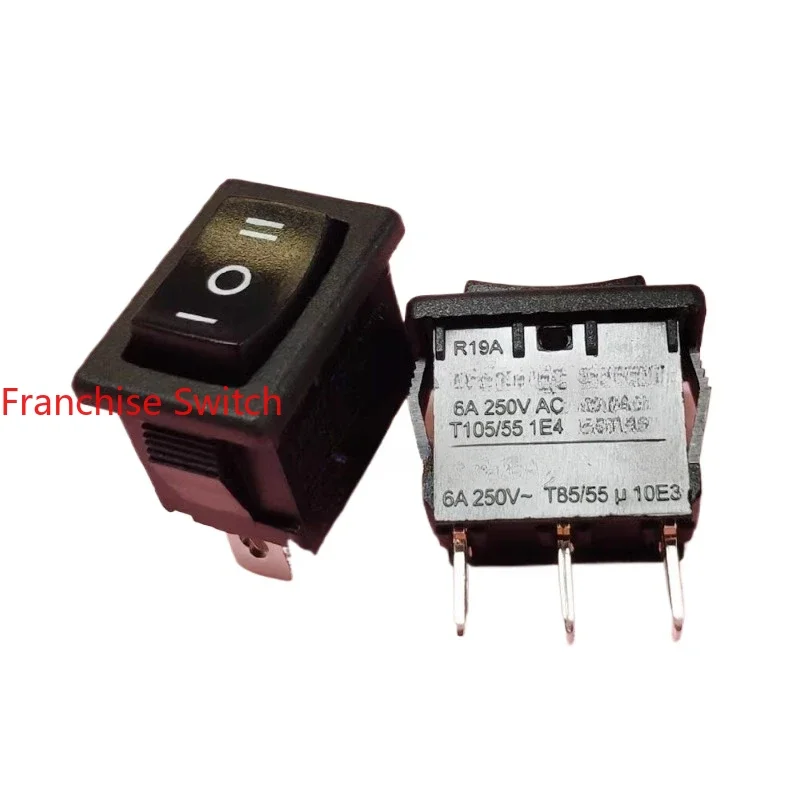 10PCS Ship type switch Rocker  R19A tripod three gears non-reset 6A