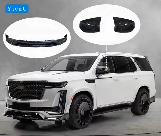 High Quality Carbon Fiber Auto Part forCadillac Escalade 2021+ Upgrade MSY Style Body Kit Wheel Eyebrow Front Lip Side Skirt