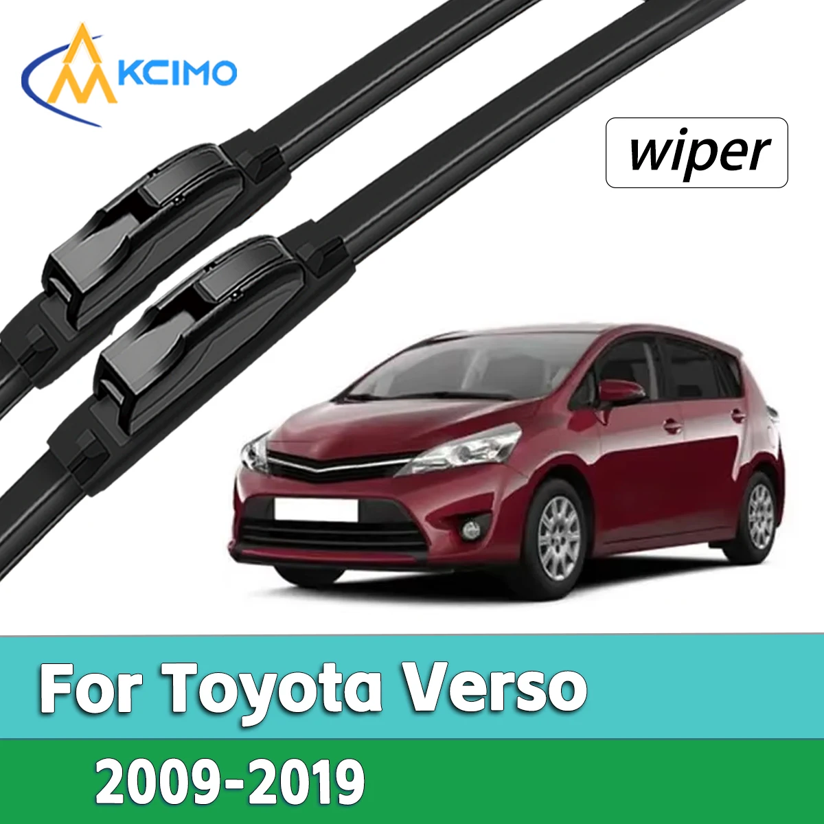 

High Quality Natural Rubber Front Wiper Set Compatible For Toyota Verso 2009-2019 Front Window Cleaning Kit