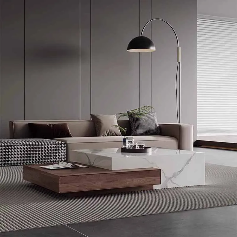 Nordic luksusowy stoliki do kawy do przechowywania sypialni prostokątne regulowane stoliki do kawy Premium marmur Meuble De Salon domowe meble
