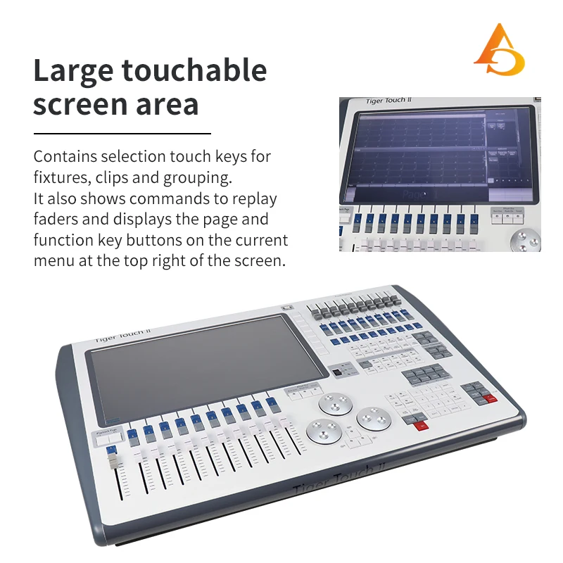 TIGER TOUCH II Touch Tiger 2-Console d'éclairage de scène, avec étui de rangement