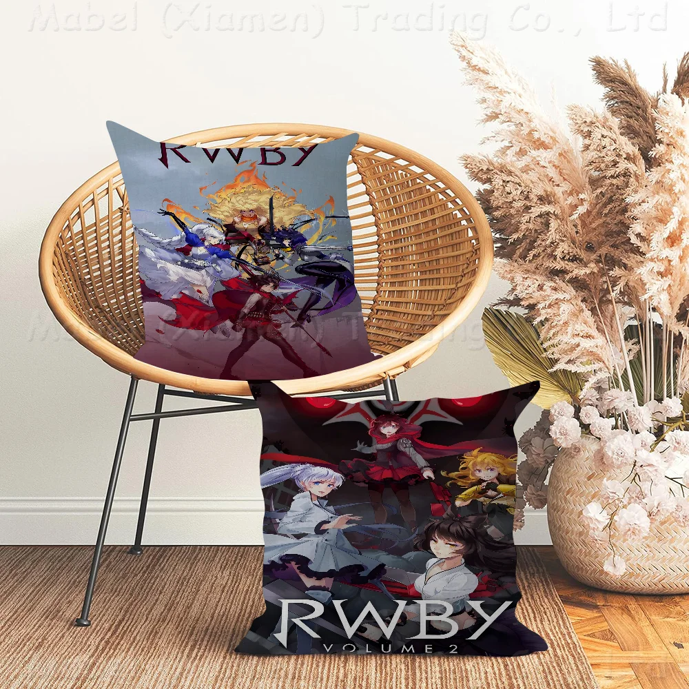 R-RWBY Vintage Decorative Room Aesthetics Pillow Case Home Decor Bedroom Sofa Bed Couch Pillow Cover 45x45