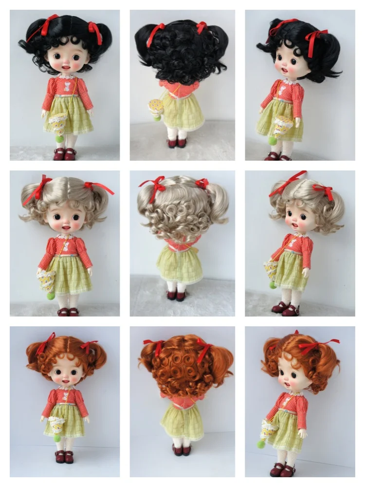 

JD490 Cute Braids BJD Synthetic Mohair Wigs For Size 10-11 inch Doll Hair Blythes Wig Cheap Accessories