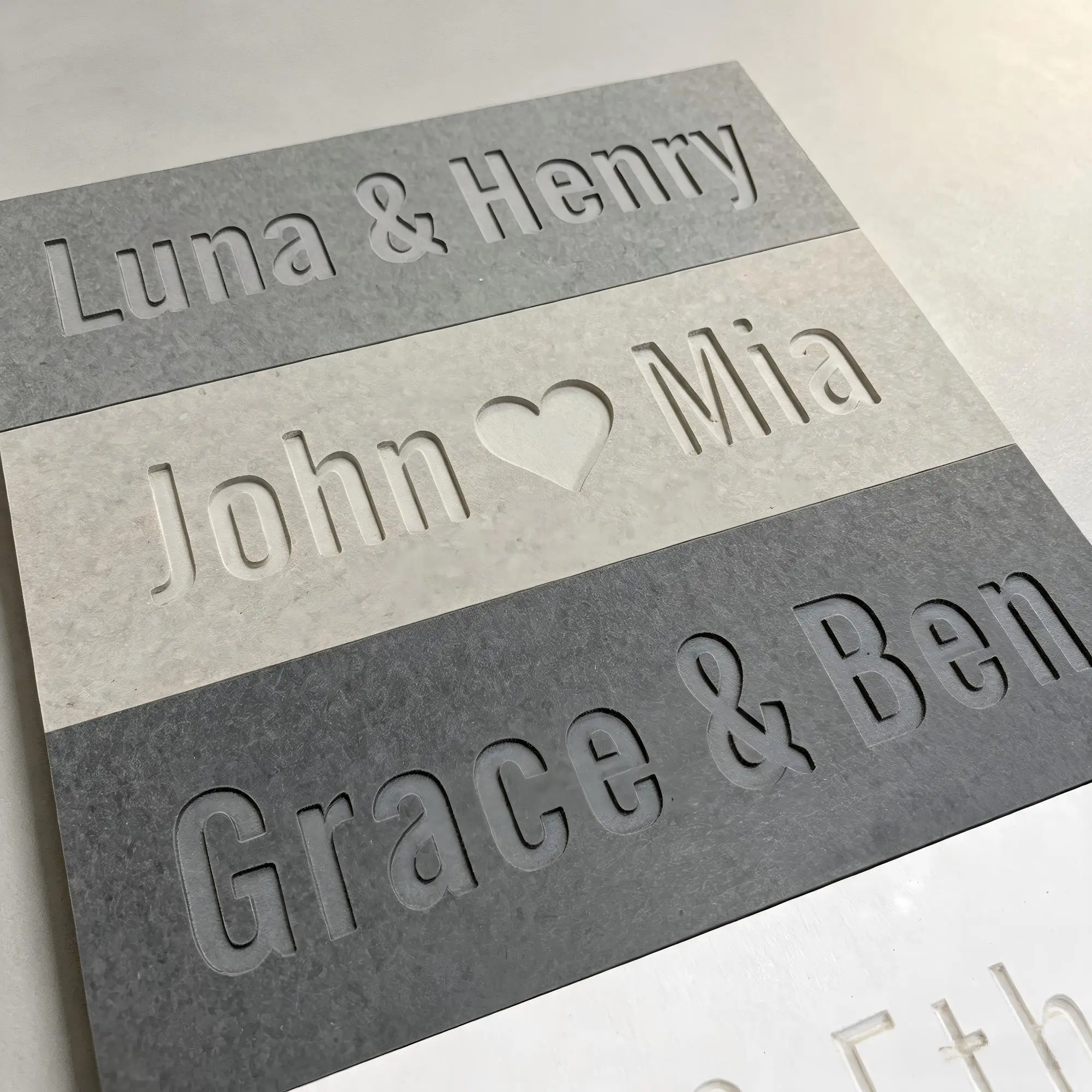 Custom Cement House Name Plaque, Carved Stone Home Address Plate, Personalized Family Name Sign, Modern House Entrance Door Sign