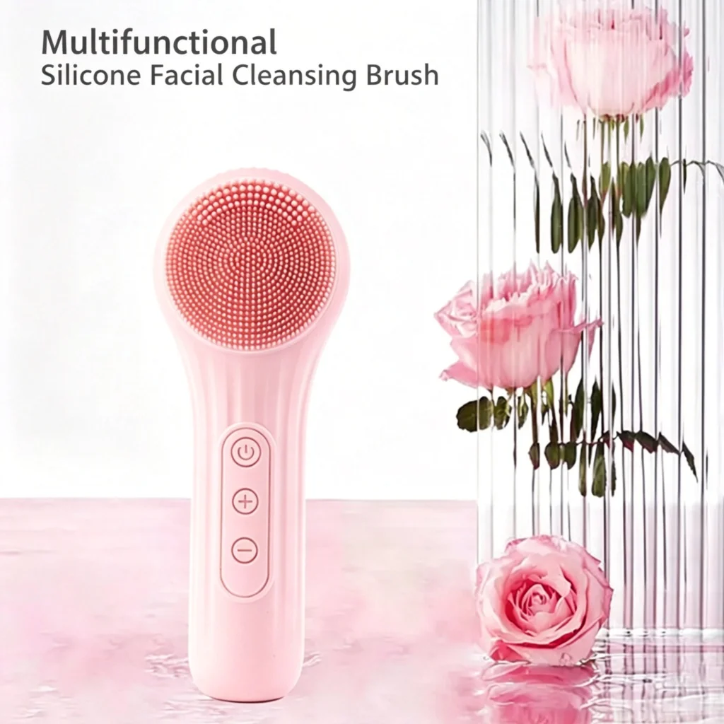 Sonic Waterproof Facial Cleansing Brush for Men and Women Rechargeable Exfoliating Electric Face Scrubber Cleanser Brush