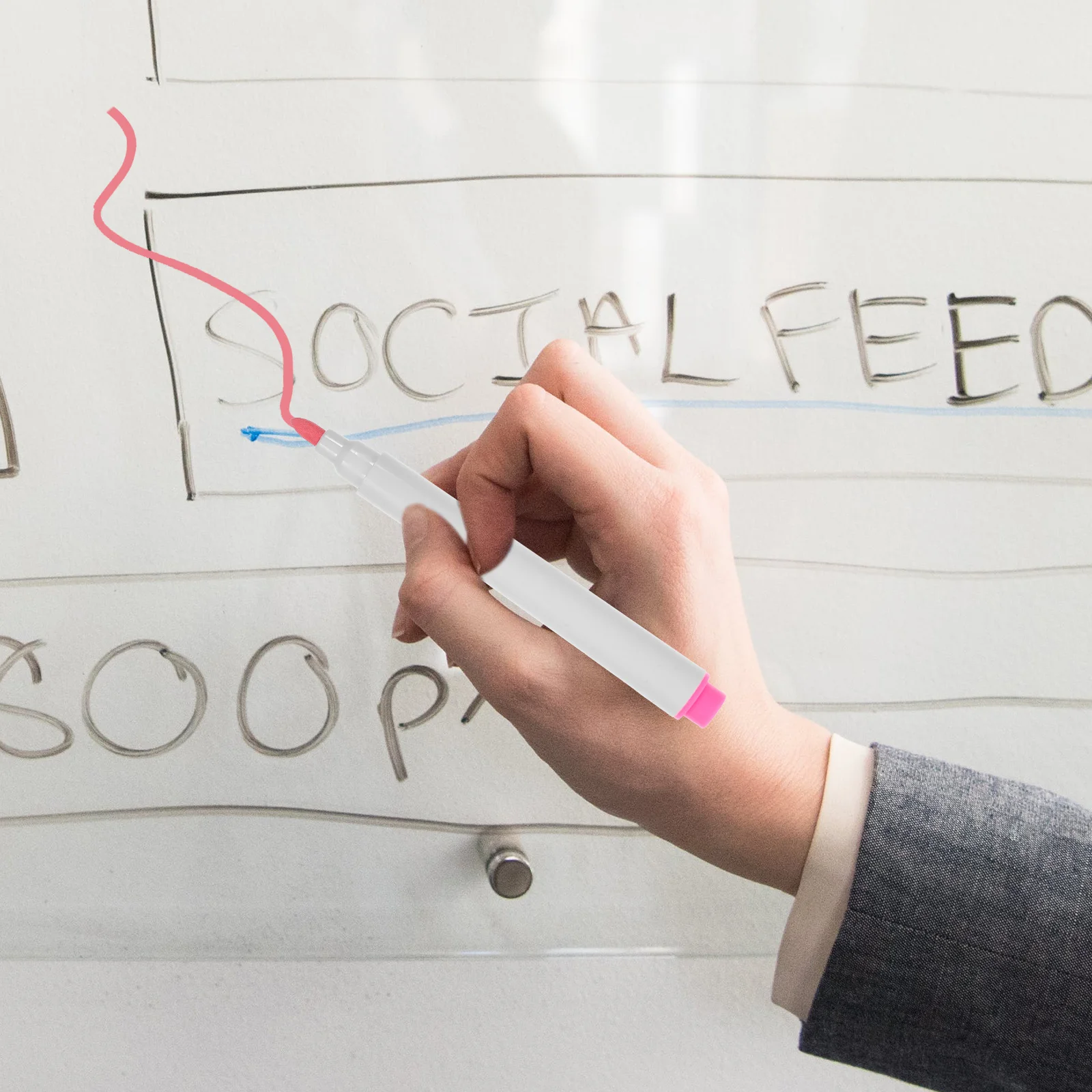 

7 шт., маркеры для белой доски, цветные магнитные стираемые ручки с тонким наконечником для офиса, школы, стираемые маркеры для письма