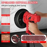 Handheld Drywall Sander 850W Electric Sander with 12pcs Sanding Discs Variable Speed 1500-2600 RPM Wall Sander