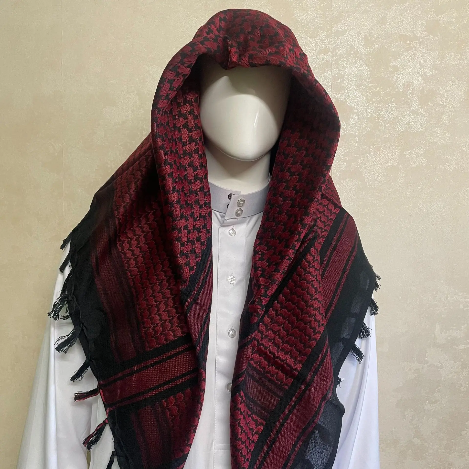 100% Cotton Camouflage Special Forces  Scarf, Outdoor Windproof Ethnic Head Wrap for CS Game,Multifunctional Keffiyeh Face Cover