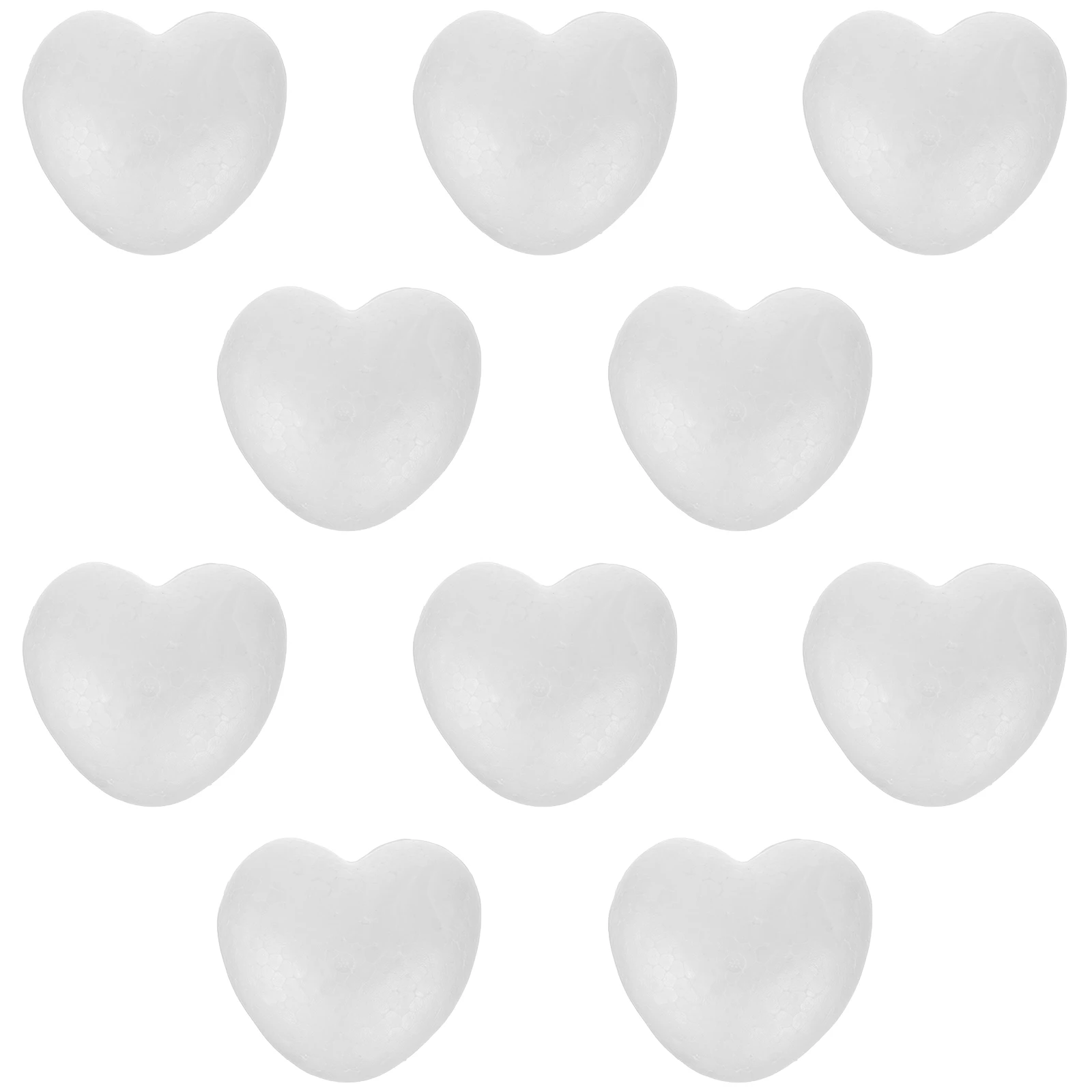 

10pcs White Foam Heart Crafts Solid Peach Shape Lightweight Durable Diy Ornaments Decorations Wedding Party Valentine School
