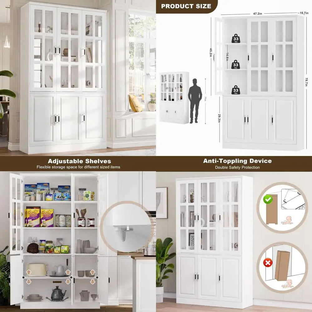78.7" Tall Pantry C…