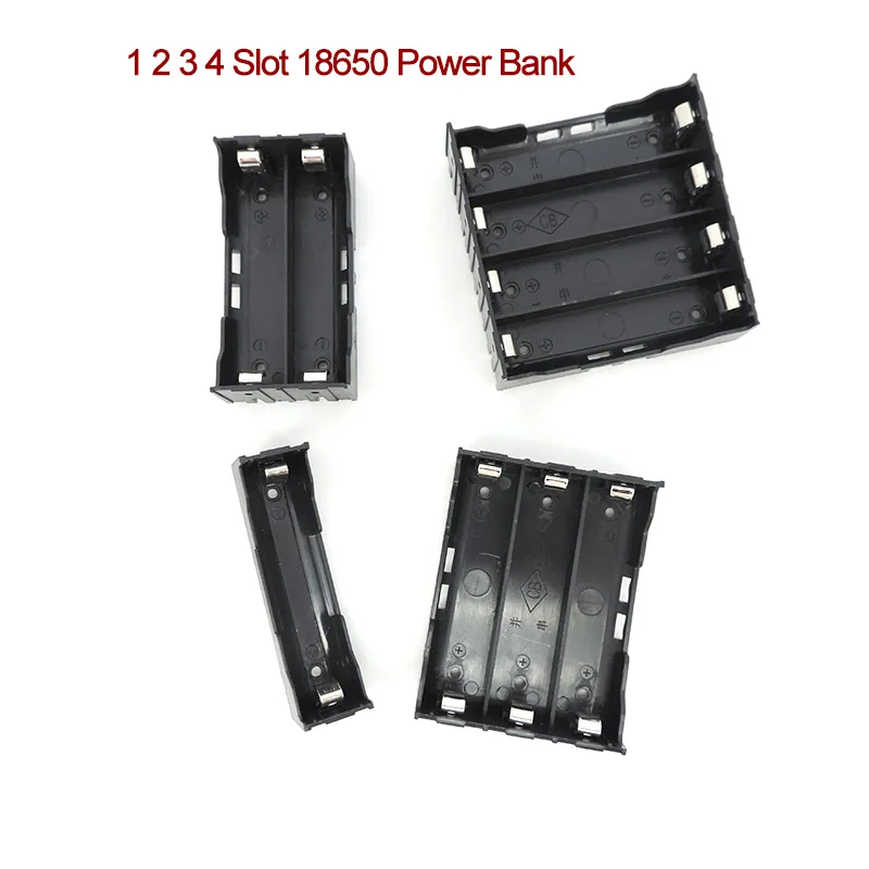 1 2 3 4 Slot 18650 Power Bank Cases High quality DIY battery box hard case Container With Hard Pin Easy welding A7