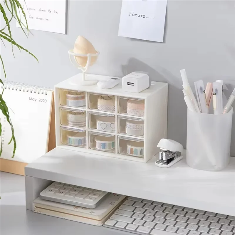 

ABWR-Jewelry Storage Box Mini Debris Cabinets Lattice Portable Amall Drawer Sorting Grid Desktop Office Supplie