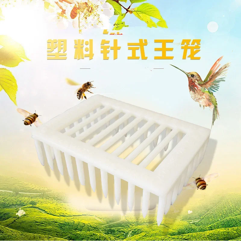 10PCS Beekeeping New Bee Queen Cages Needle Type King Cage Cells Plastic House Room Rearing Cell Rectangle Bees Tool Supplies