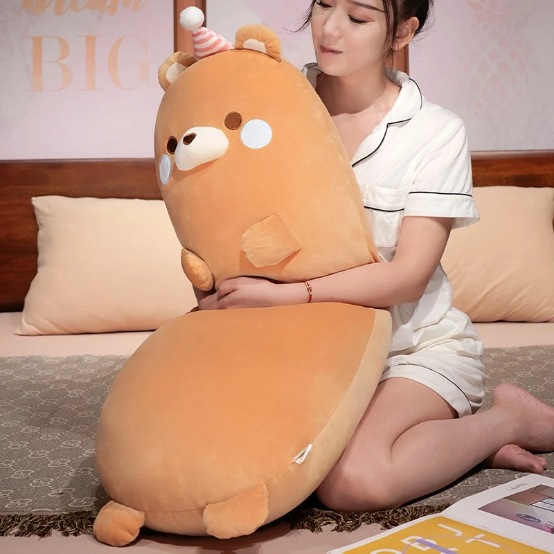 70-110cm Animals Plush Pillow Cuddly Squishy Dinosaur Cat Shiba Inu Dog Animal Soft Plushie Peluche Xmas Gift