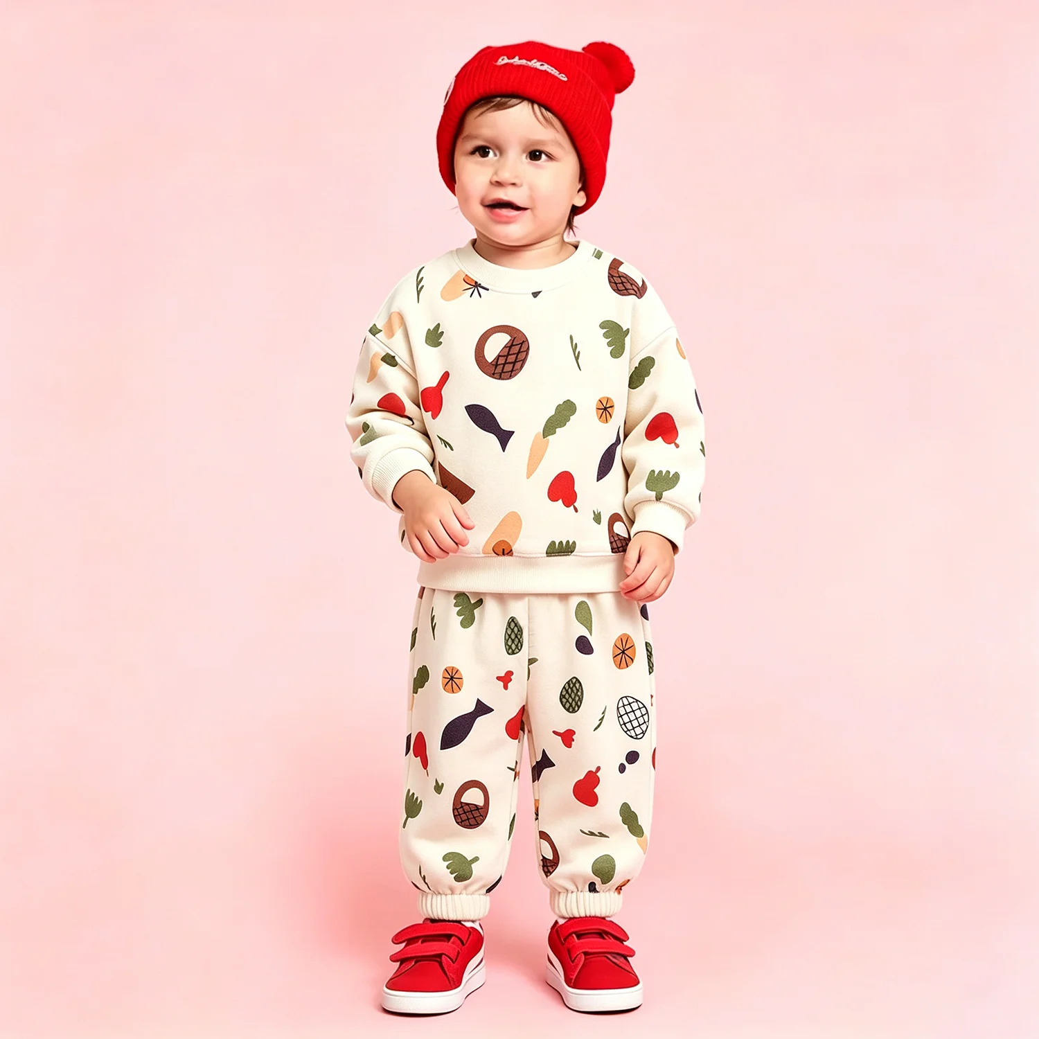 Unisex Baby Suit Sets Warm Fleece Baby Girl Boy Top Pants Set For Daily Wear Pcs Warm Autumn Winter Kids Outfit Sets