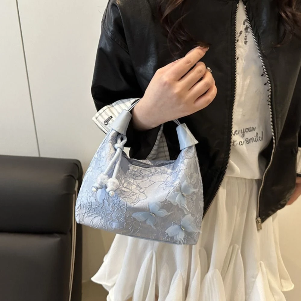 

Embroidered New Chinese Style Handbag Canvas Butterfly Hanfu Embroidery Handbag Shoulder Bag Crossbody Bag Cheongsam Bag Women