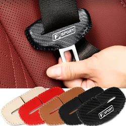 Car Seat Belt Buckle Clip Protector Leather Cover Protection Case For F Sport Lexus GS IS250 CT200H RX350 2016 Logo Accessories