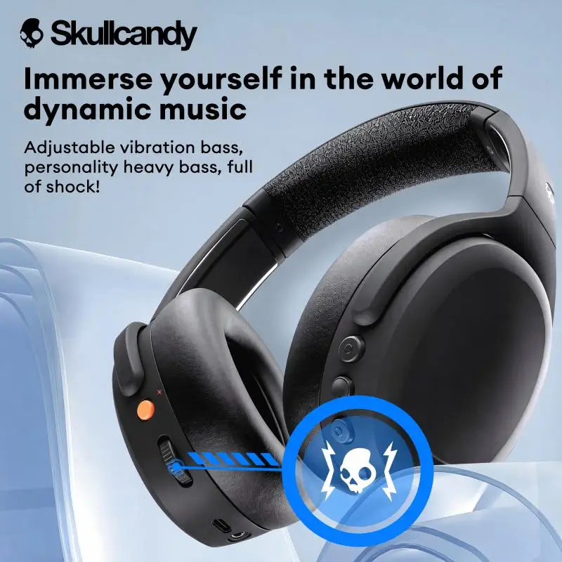 Auriculares Skullcandy Crusher ANC 2 Over-Ear, Bluetooth V5.2, Audio Espacial Inmersivo 3D, Auriculares Inalámbricos con Reducción de Ruido