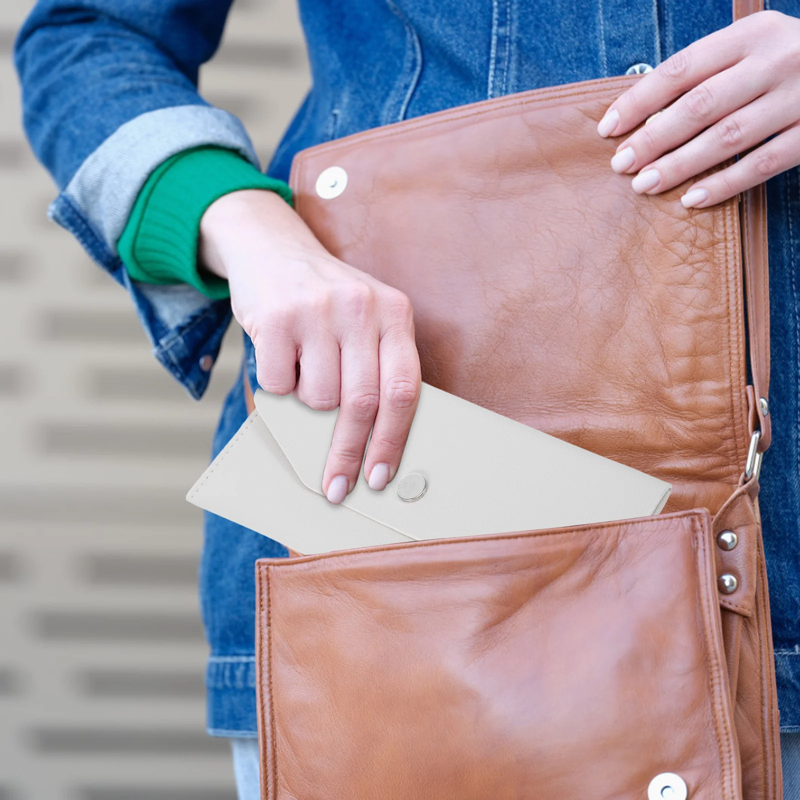 

Women Money Envelope Wallet Sturdy PU Budget Organizer Compact Minimalist Design for Money Checks Billing and Events