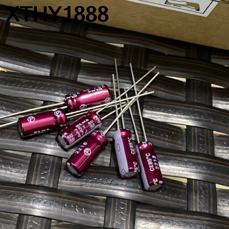 10PCS 100UF 25V Audio Capacitor 25V 100UF 6X11 RA3 Purple Red Robe