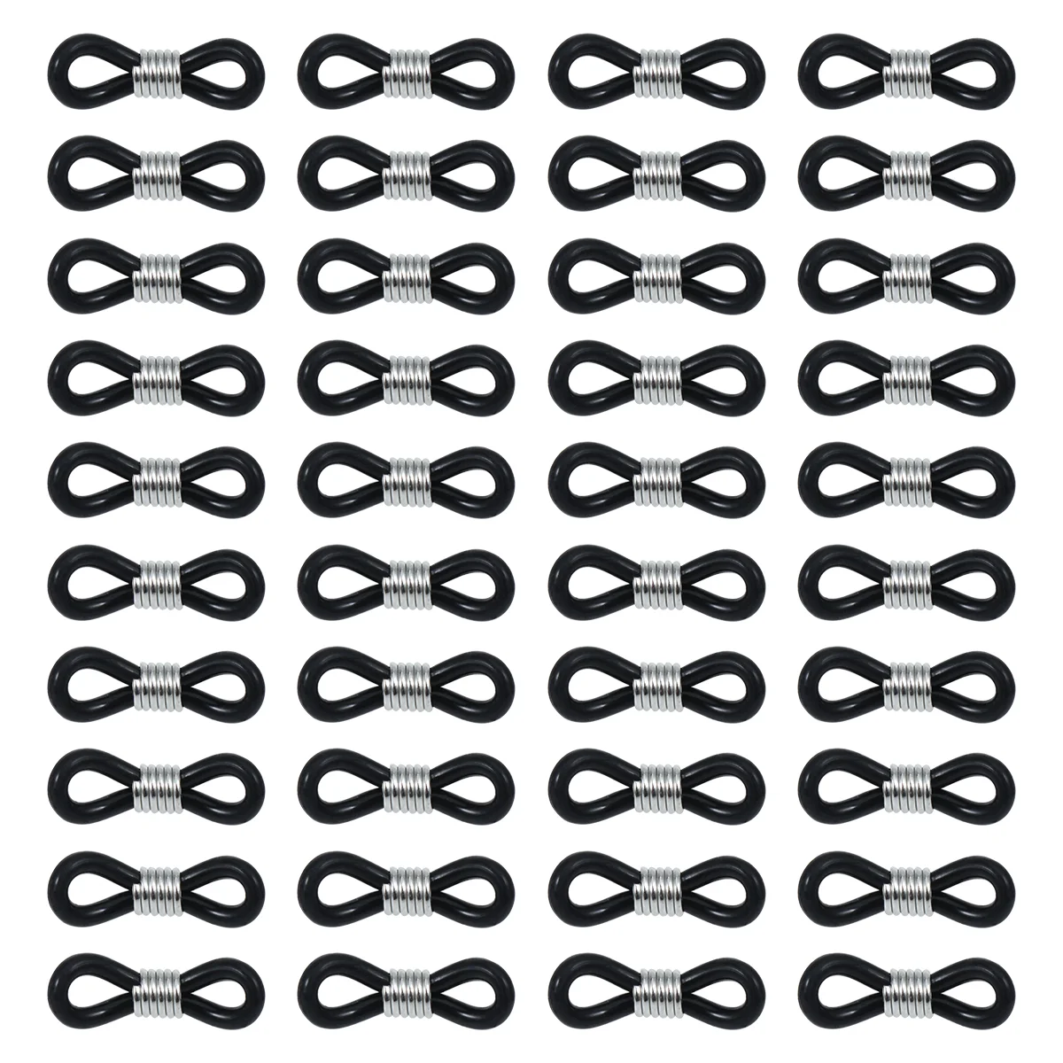 

100 Pcs Glasses Stand Eyeglass Ring for Chain Fixing Holder Cord Tieing Eyeglasses Silicone Frame Non Black Man