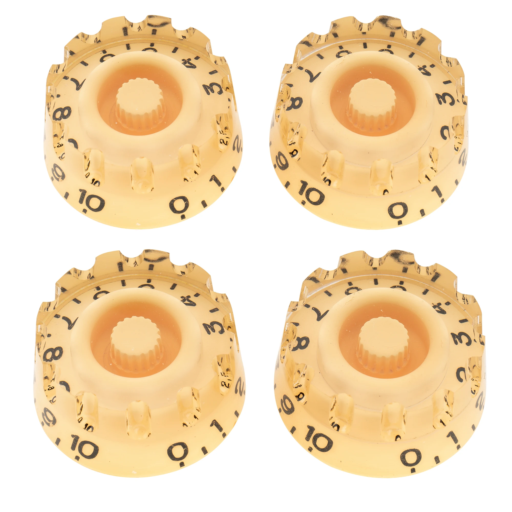Musiclily pro botões serrilhados métricos grossos com 18 espaços, botões de controle de velocidade e volume de tom para guitarra epiphone les paul sg (conjunto de 4)