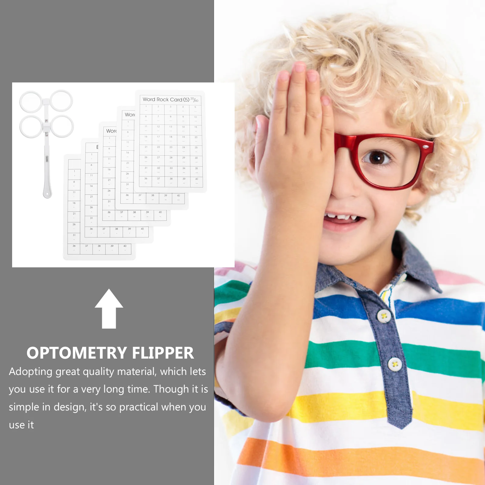 Training Kids Amblyopia Optometry Flipper Plastic Optical Tool Shortsighted Amblyopia Test Optometry Flips Test Child