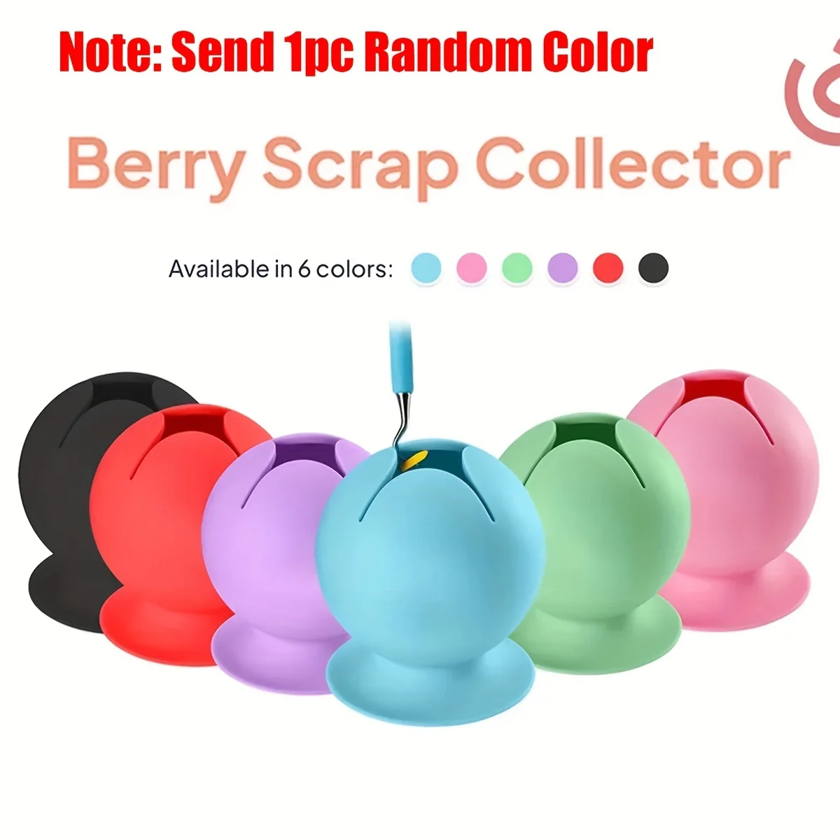 1pc Random Color Scrap Collector Waste Storage Box Ball Adsorption Silicone Suction Diamond painting pen container Tools