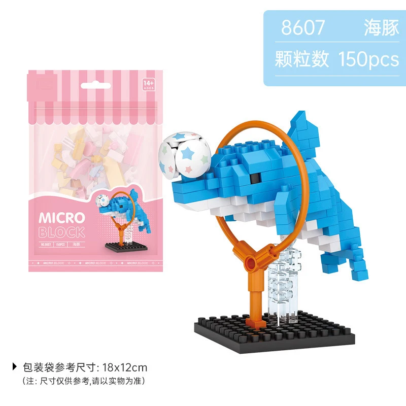 Panda Mini blocs de construction animaux blocs chat chien modèle Puzzle assemblage briques bricolage décoration de la maison jouet pour enfants fille garçon cadeaux