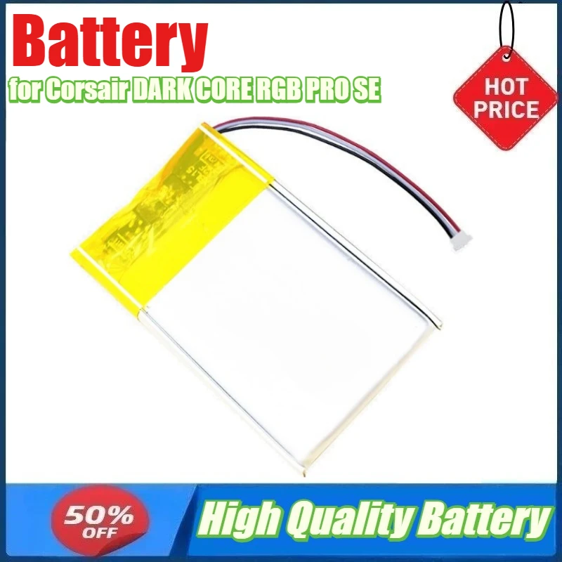 500mAh 1500mAh Battery for Corsair DARK CORE RGB PRO SE SABRE IRONCLAW Wireless Bluetooth Mouse Battery
