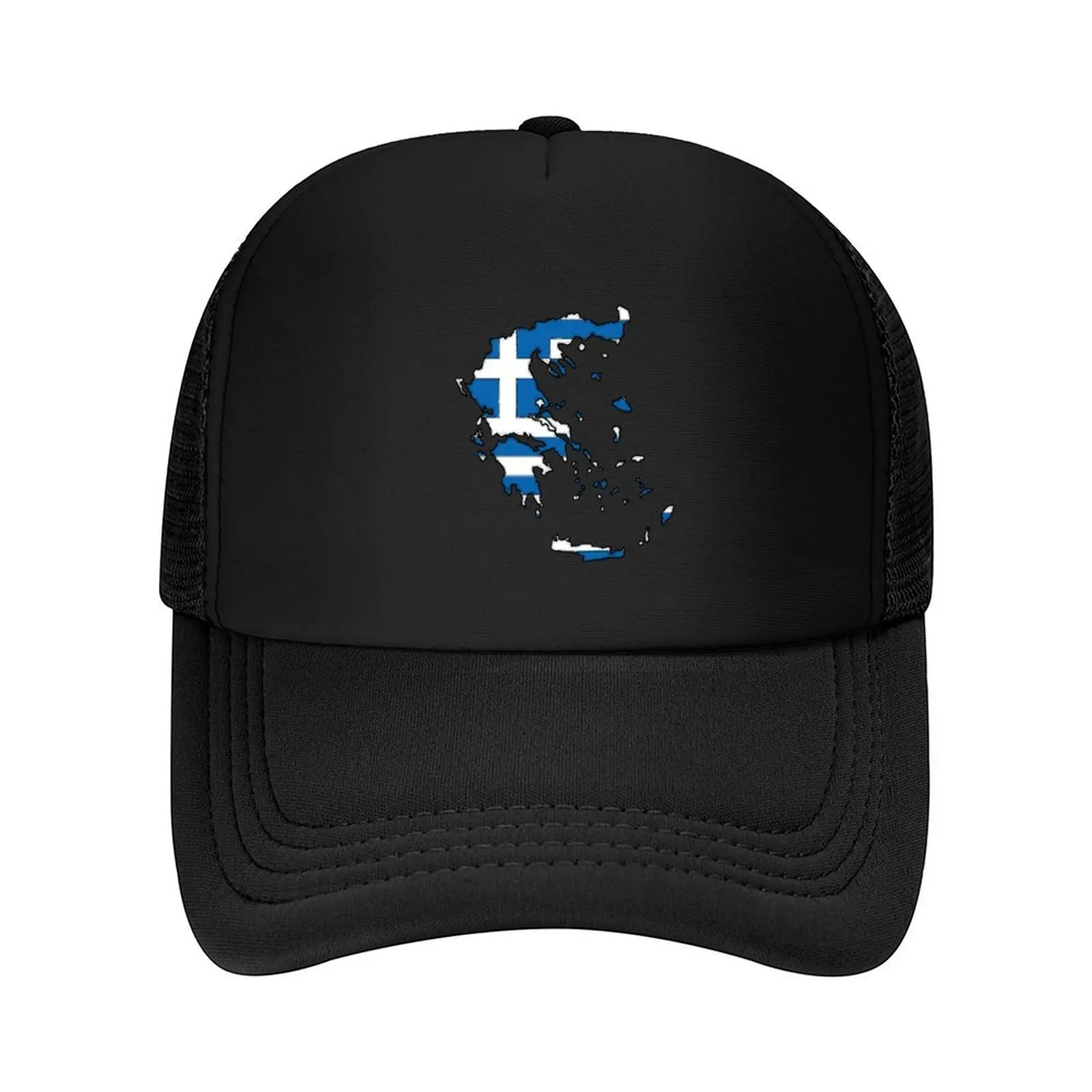 

Greece Map With Greek Flag Baseball Cap Hat Baseball Cap Brand Man cap Christmas Hat hats on offer Women's Hats Men's