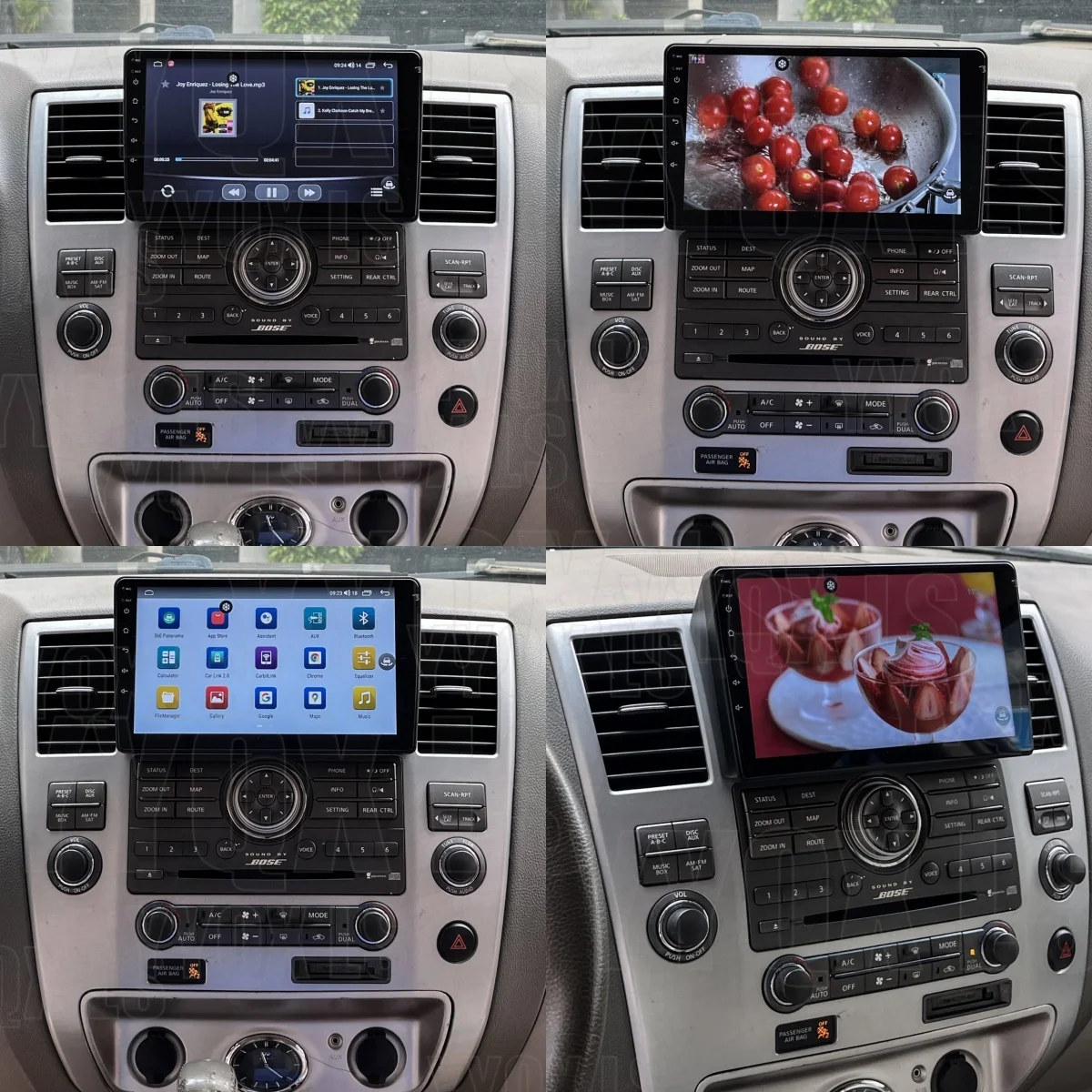 CarPlay Android 14 For Nissan Patrol Armada Infiniti QX80 2008-2015 Car Multimedia Video Player Radio GPS Navigation 4G WiFi