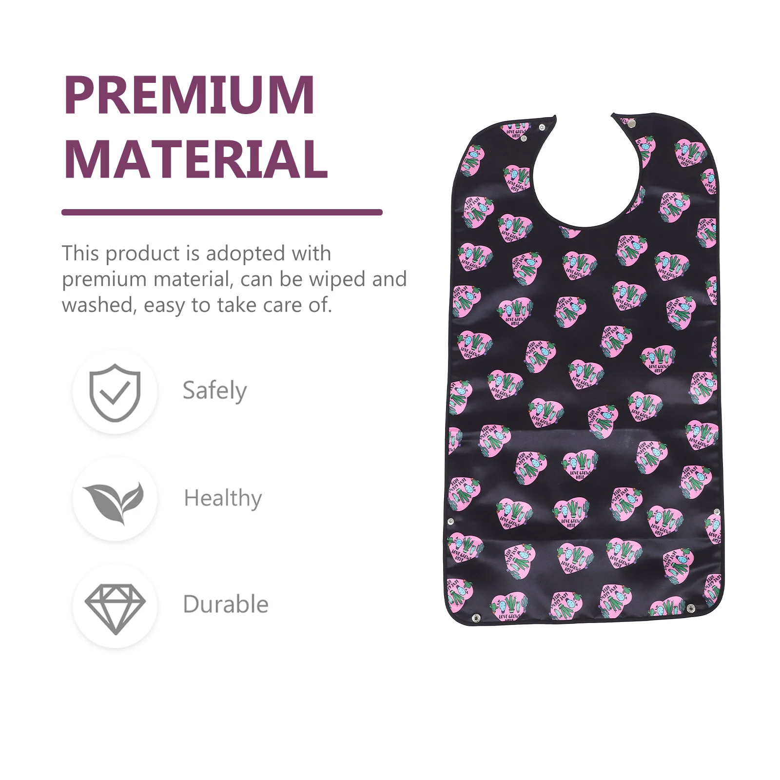 

Waterproof Elderly Bibs Mealtime Protector Absorbent Tarpaulin Reusable Oil Proof Easy Care Adjustable Size Health Care