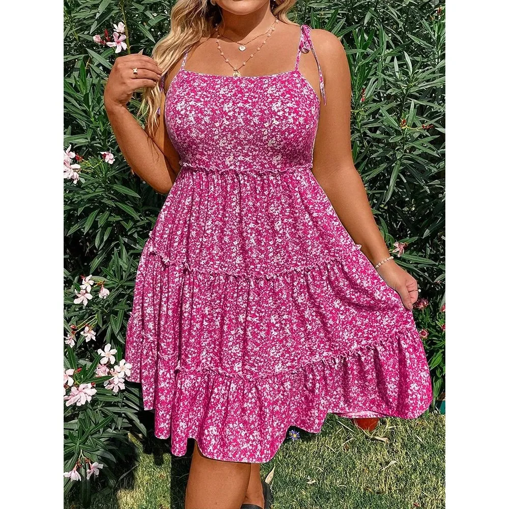 plus Size Women's Sling Ba Cutout ort Dr Ele Design Versatile Sle for Various Ocns 00% Other Material