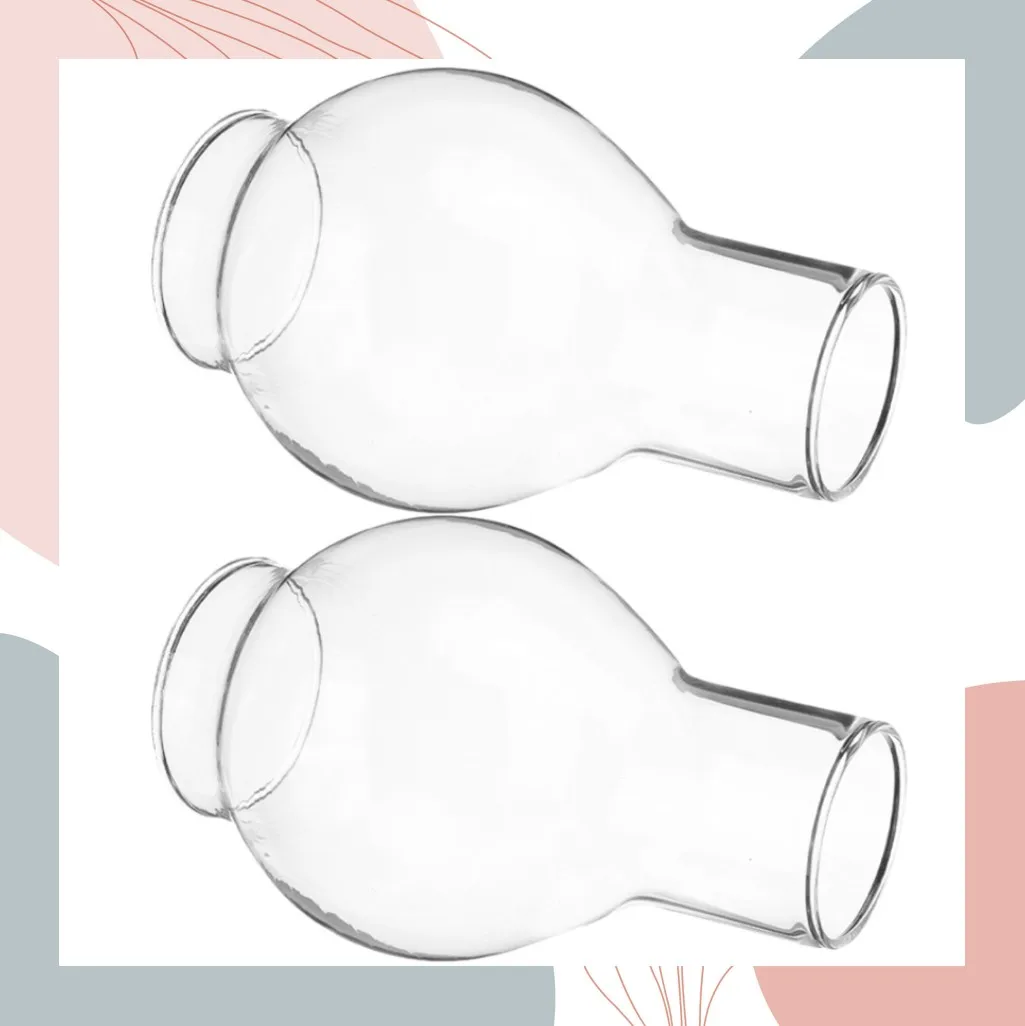 

2pack Of Clear Glass Candlestick lampshades Tall Straight Tube lampshades And Windproof brackets Suitable For Home Dining tables