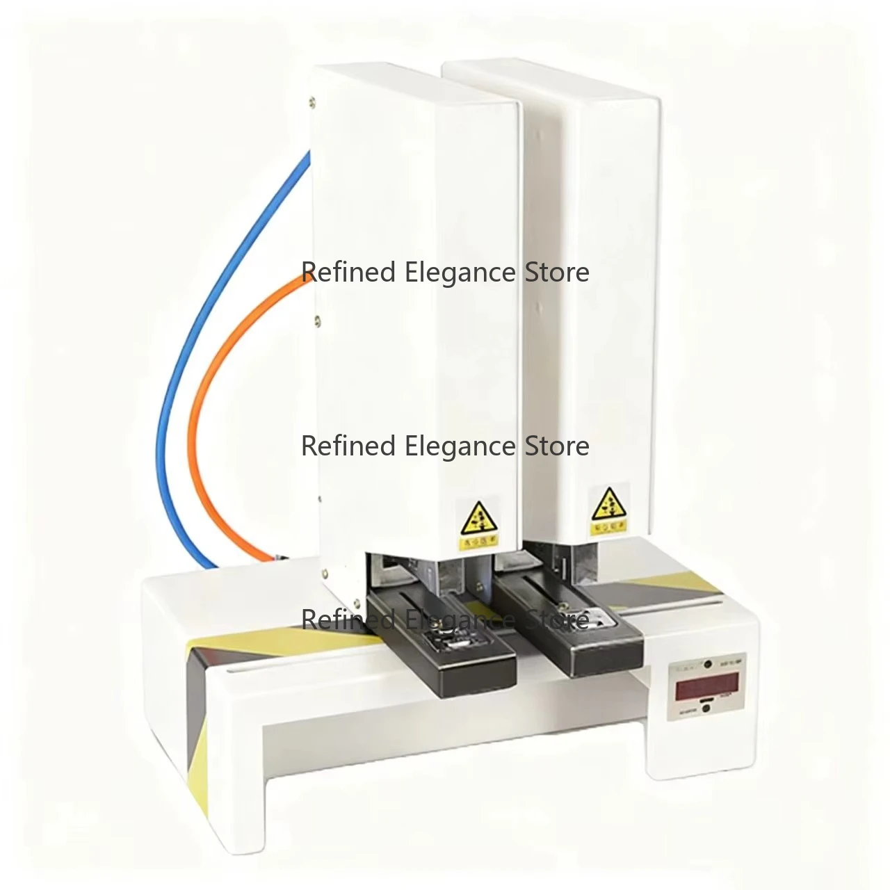 White Heavy-Duty Multi-Head Double-Head Pneumatic Stapler Electric Binding Machine Card Holder for Leather Wood Thick Stapling
