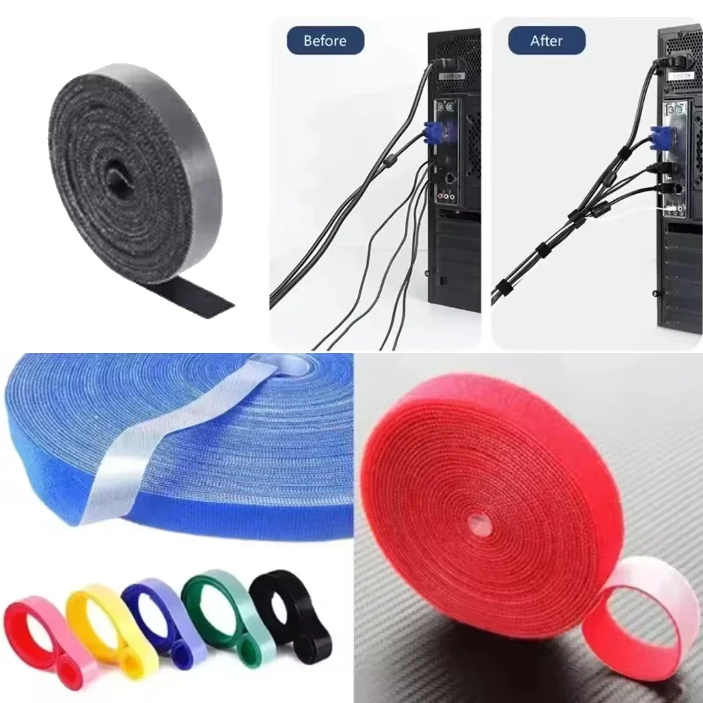 Cable Organizer Cable Management Wire Winder Tape Earphones Mouse Cord Management Ties Protector For iPhone Xiaomi Samsung