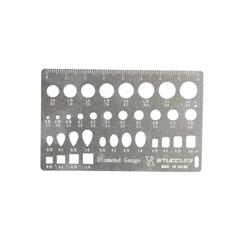 Stainless Steel Diamond Gauge High Precision Caliper For Special Shaped Gemstone Jewelry Dimension Measuring Jeweler