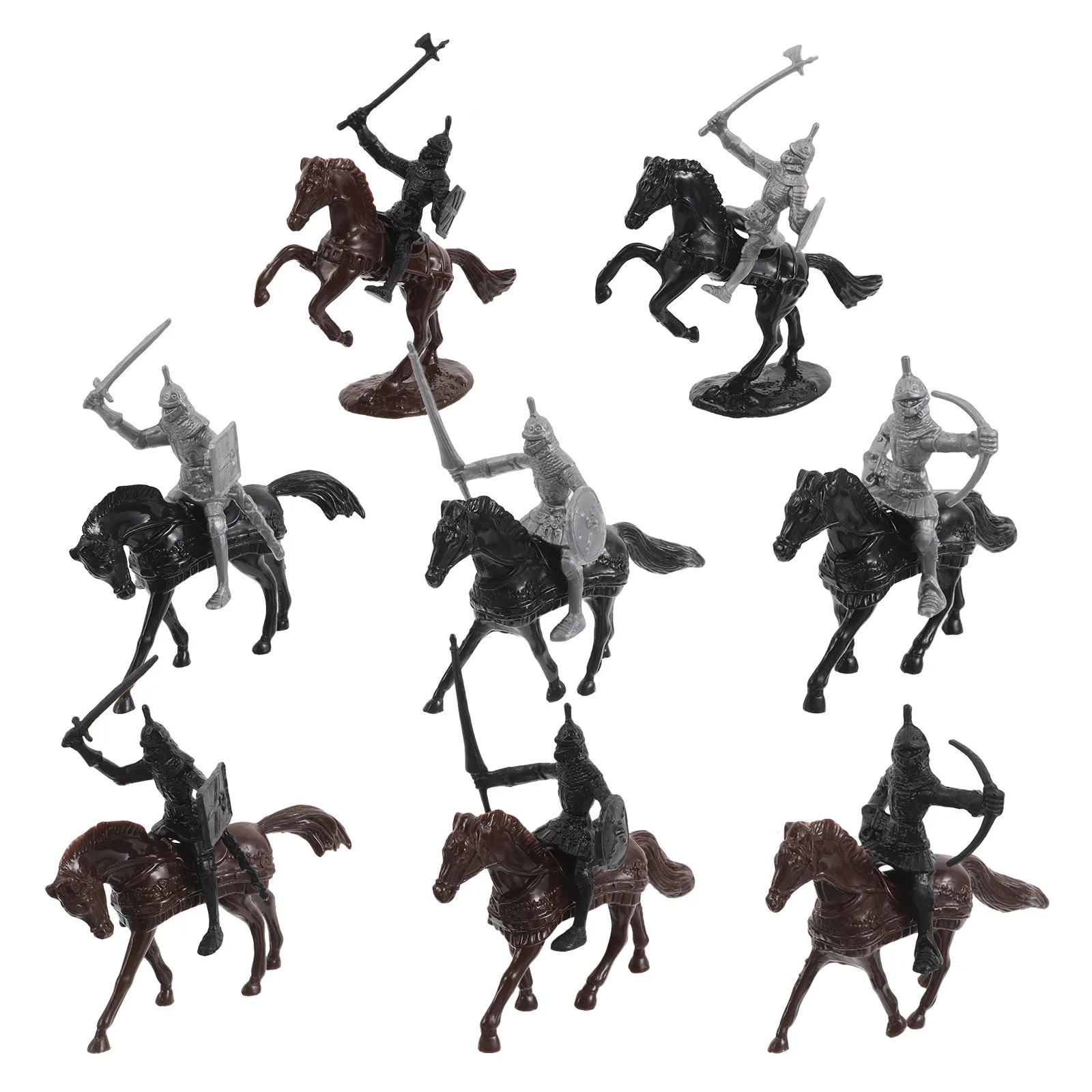 

Набор из 32 миниатюрных фигурок рыцарей и солдат со спутниками-лошадьми для настольных игр и исторических сражений