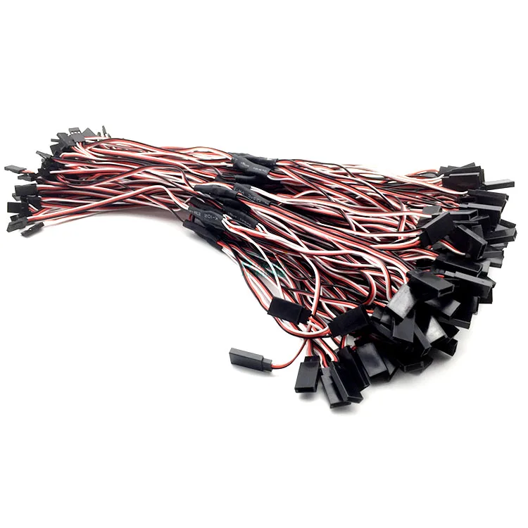 10個入り フタバJRプラグ サーボY型スプリッターケーブル 延長線 リード線 26AWG 150mm 200mm 300mm 500mm 1000mm RC模型ボート用