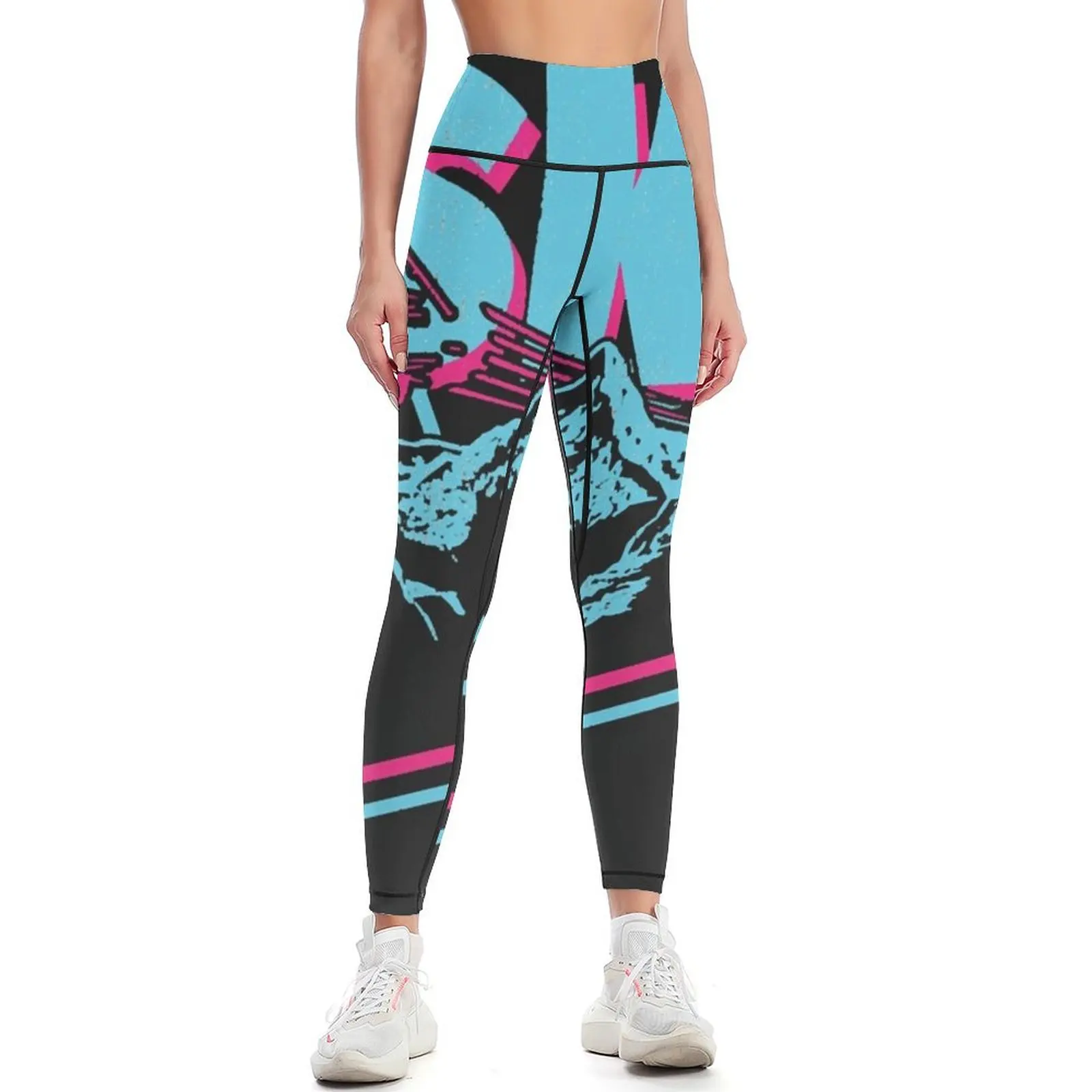 

Retro ski vintage s s ski outfit Leggings gym's clothing gym wear sports tennis for Womens Leggings